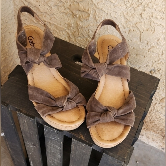 Gabor‎ Leather Suede Sandals - Picture 5 of 10